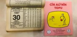 30 Mart 1987 hediyelik orijinal Hicret takvim yaprağı (Cin Ali kitabı hediyeli:)