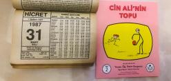 31 Mart 1987 hediyelik orijinal Hicret takvim yaprağı (Cin Ali kitabı hediyeli:)