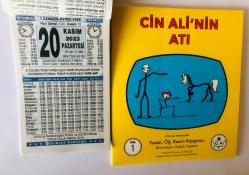 20 Kasım 2023 hediyelik orijinal Türkiye takvim yaprağı (Cin Ali kitabı hediyeli:)