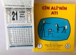 21 Kasım 2023 hediyelik orijinal Türkiye takvim yaprağı (Cin Ali kitabı hediyeli:)