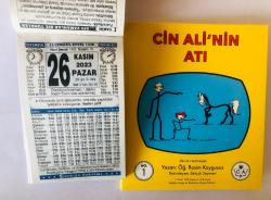 26 Kasım 2023 hediyelik orijinal Türkiye takvim yaprağı (Cin Ali kitabı hediyeli:)