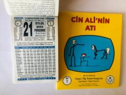 21 Eylül 2023 hediyelik orijinal Türkiye takvim yaprağı (Cin Ali kitabı hediyeli:)