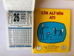 26 Eylül 2023 hediyelik orijinal Türkiye takvim yaprağı (Cin Ali kitabı hediyeli:)
