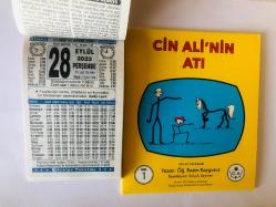 28 Eylül 2023 hediyelik orijinal Türkiye takvim yaprağı (Cin Ali kitabı hediyeli:)