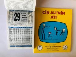 29 Eylül 2023 hediyelik orijinal Türkiye takvim yaprağı (Cin Ali kitabı hediyeli:)