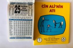 25 Haziran 2023 hediyelik orijinal Türkiye takvim yaprağı (Cin Ali kitabı hediyeli:)