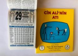 29 Haziran 2023 hediyelik orijinal Türkiye takvim yaprağı (Cin Ali kitabı hediyeli:)
