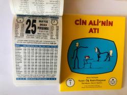 25 Mayıs 2023 hediyelik orijinal Türkiye takvim yaprağı (Cin Ali kitabı hediyeli:)