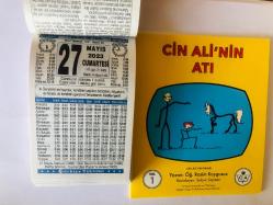 27 Mayıs 2023 hediyelik orijinal Türkiye takvim yaprağı (Cin Ali kitabı hediyeli:)