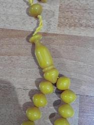 Osmanlı Model Kırlangıç Püsküllü Sıkma Kehribar