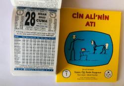 28 Nisan 2023 hediyelik orijinal Türkiye takvim yaprağı (Cin Ali kitabı hediyeli:)