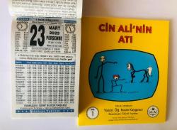 23 Mart 2023 hediyelik orijinal Türkiye takvim yaprağı (Cin Ali kitabı hediyeli:)