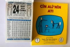 24 Mart 2023 hediyelik orijinal Türkiye takvim yaprağı (Cin Ali kitabı hediyeli:)