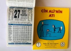 27 Mart 2023 hediyelik orijinal Türkiye takvim yaprağı (Cin Ali kitabı hediyeli:)