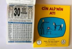 30 Mart 2023 hediyelik orijinal Türkiye takvim yaprağı (Cin Ali kitabı hediyeli:)