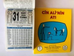 31 Mart 2023 hediyelik orijinal Türkiye takvim yaprağı (Cin Ali kitabı hediyeli:)