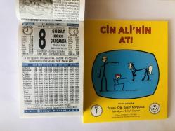Efemera - 8 Şubat 2023 hediyelik orijinal Türkiye takvim yaprağı (Cin Ali kitabı hediyeli:) - kitantik - kitaLog