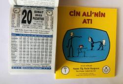 20 Şubat 2023 hediyelik orijinal Türkiye takvim yaprağı (Cin Ali kitabı hediyeli:)