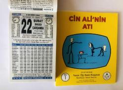 22 Şubat 2023 hediyelik orijinal Türkiye takvim yaprağı (Cin Ali kitabı hediyeli:)