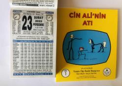 23 Şubat 2023 hediyelik orijinal Türkiye takvim yaprağı (Cin Ali kitabı hediyeli:)