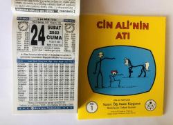 24 Şubat 2023 hediyelik orijinal Türkiye takvim yaprağı (Cin Ali kitabı hediyeli:)