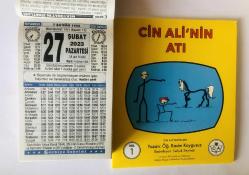 27 Şubat 2023 hediyelik orijinal Türkiye takvim yaprağı (Cin Ali kitabı hediyeli:)