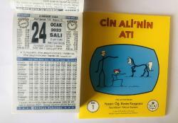 24 Ocak 2023 hediyelik orijinal Türkiye takvim yaprağı (Cin Ali kitabı hediyeli:)