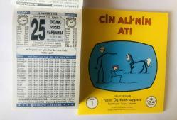 25 Ocak 2023 hediyelik orijinal Türkiye takvim yaprağı (Cin Ali kitabı hediyeli:)
