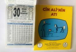 30 Ocak 2023 hediyelik orijinal Türkiye takvim yaprağı (Cin Ali kitabı hediyeli:)