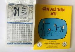 31 Ocak 2023 hediyelik orijinal Türkiye takvim yaprağı (Cin Ali kitabı hediyeli:)