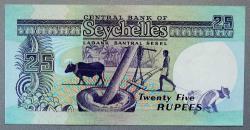 SEYŞELLER=1989  25 Rupees  P-33  ÇİL'