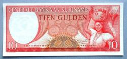 SURİNAM=1963  10 Gulden  P-121  ÇİL'