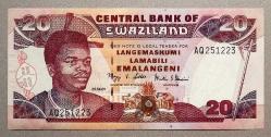 SVAZİLAND-ESVATİNİ=2006  20 Emalangeni  P-30c  ÇİL'