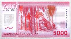 ŞİLİ=2012  5000 Pesos P-163c  ÇİL'  POLYMER