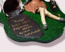 Dökülmüş Türk kahvesi dekoru