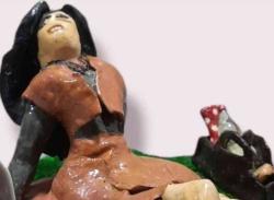 Dökülmüş Türk kahvesi dekoru