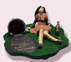 Dökülmüş Türk kahvesi dekoru