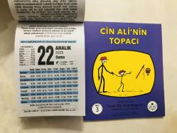 22 Aralık 2023 hediyelik orijinal Fazilet takvim yaprağı (Cin Ali kitabı hediyeli:)