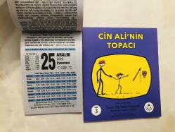 25 Aralık 2023 hediyelik orijinal Fazilet takvim yaprağı (Cin Ali kitabı hediyeli:)