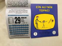 29 Aralık 2023 hediyelik orijinal Fazilet takvim yaprağı (Cin Ali kitabı hediyeli:)