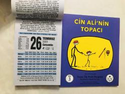 26 Temmuz 2023 hediyelik orijinal Fazilet takvim yaprağı (Cin Ali kitabı hediyeli:)