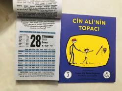 28 Temmuz 2023 hediyelik orijinal Fazilet takvim yaprağı (Cin Ali kitabı hediyeli:)