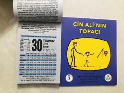 30 Temmuz 2023 hediyelik orijinal Fazilet takvim yaprağı (Cin Ali kitabı hediyeli:)