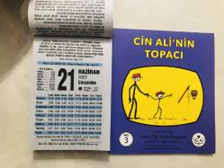 21 Haziran 2023 hediyelik orijinal Fazilet takvim yaprağı (Cin Ali kitabı hediyeli:)