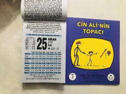 25 Nisan 2023 hediyelik orijinal Fazilet takvim yaprağı (Cin Ali kitabı hediyeli:)