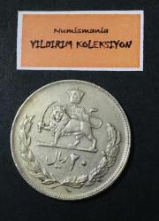 1973 (1352) - 20 RIYAL İran (Iranian) ÇÇT+ (YBM135)” Muhammed Rıza Pehlevi”