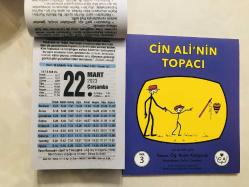 22 Mart 2023 hediyelik orijinal Fazilet takvim yaprağı (Cin Ali kitabı hediyeli:)