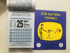 25 Mart 2023 hediyelik orijinal Fazilet takvim yaprağı (Cin Ali kitabı hediyeli:)