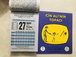 27 Mart 2023 hediyelik orijinal Fazilet takvim yaprağı (Cin Ali kitabı hediyeli:)
