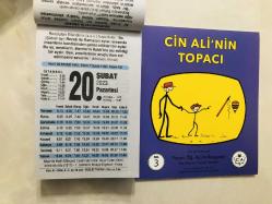 20 Şubat 2023 hediyelik orijinal Fazilet takvim yaprağı (Cin Ali kitabı hediyeli:)